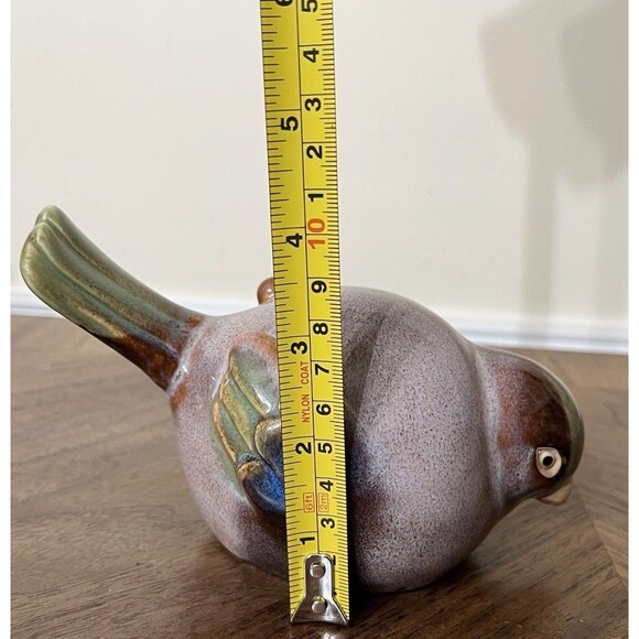 Chubby Sparrow Ceramic Pottery Bird Multicolored Bird Lovers Modern Farmhouse - Picture 11 of 11